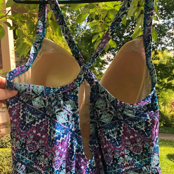 Blue and Purple Aztec Swimsuit - Picture 4 of 5